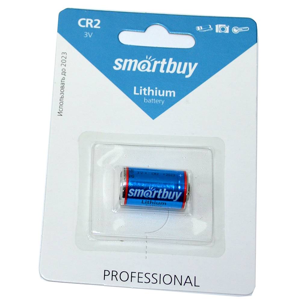 Элемент питания литиевый SmartBuy CR2 (блистер/1шт)