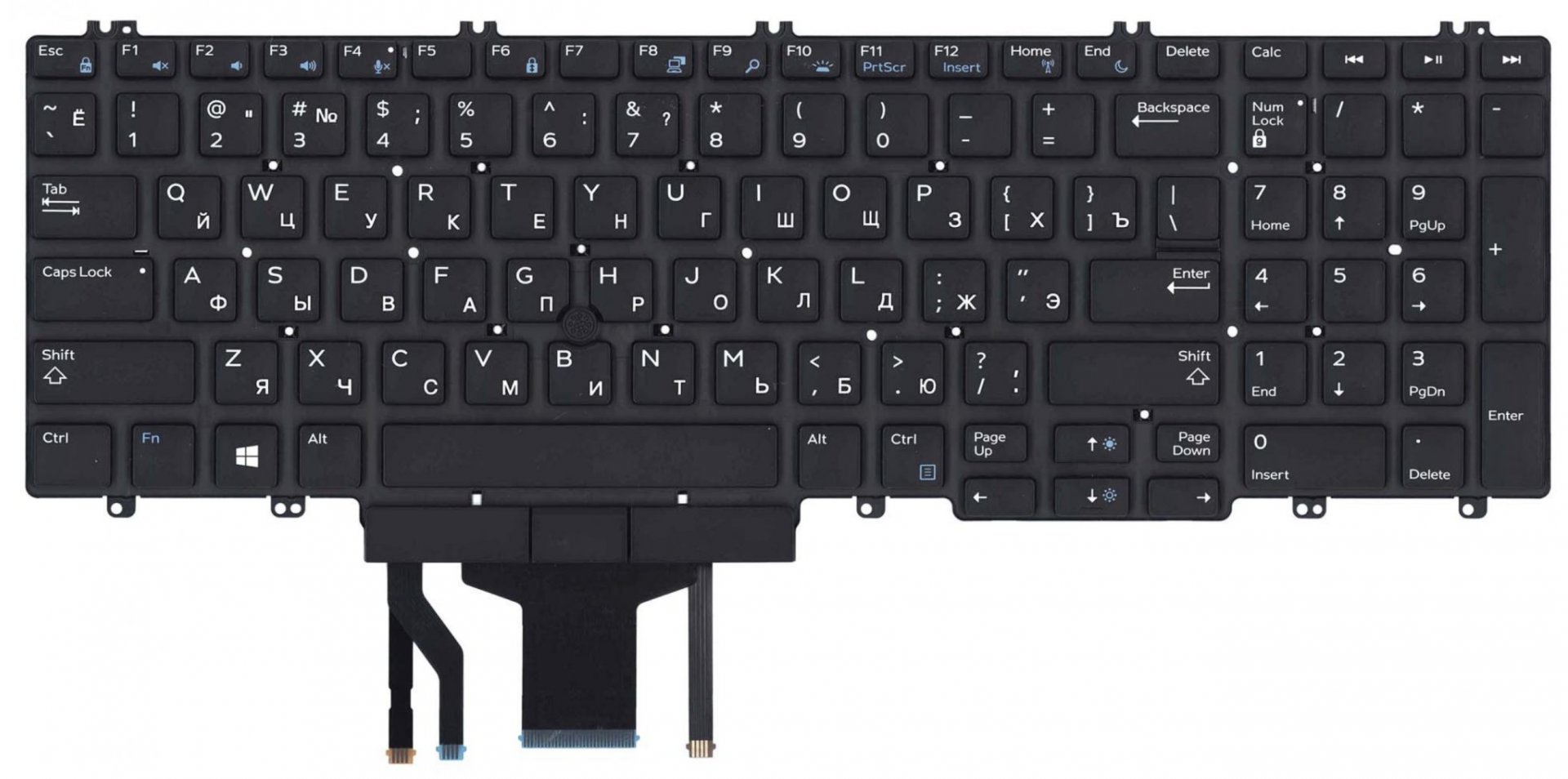 Клавиатура DELL Precision E7530 с подсветкой, OEM