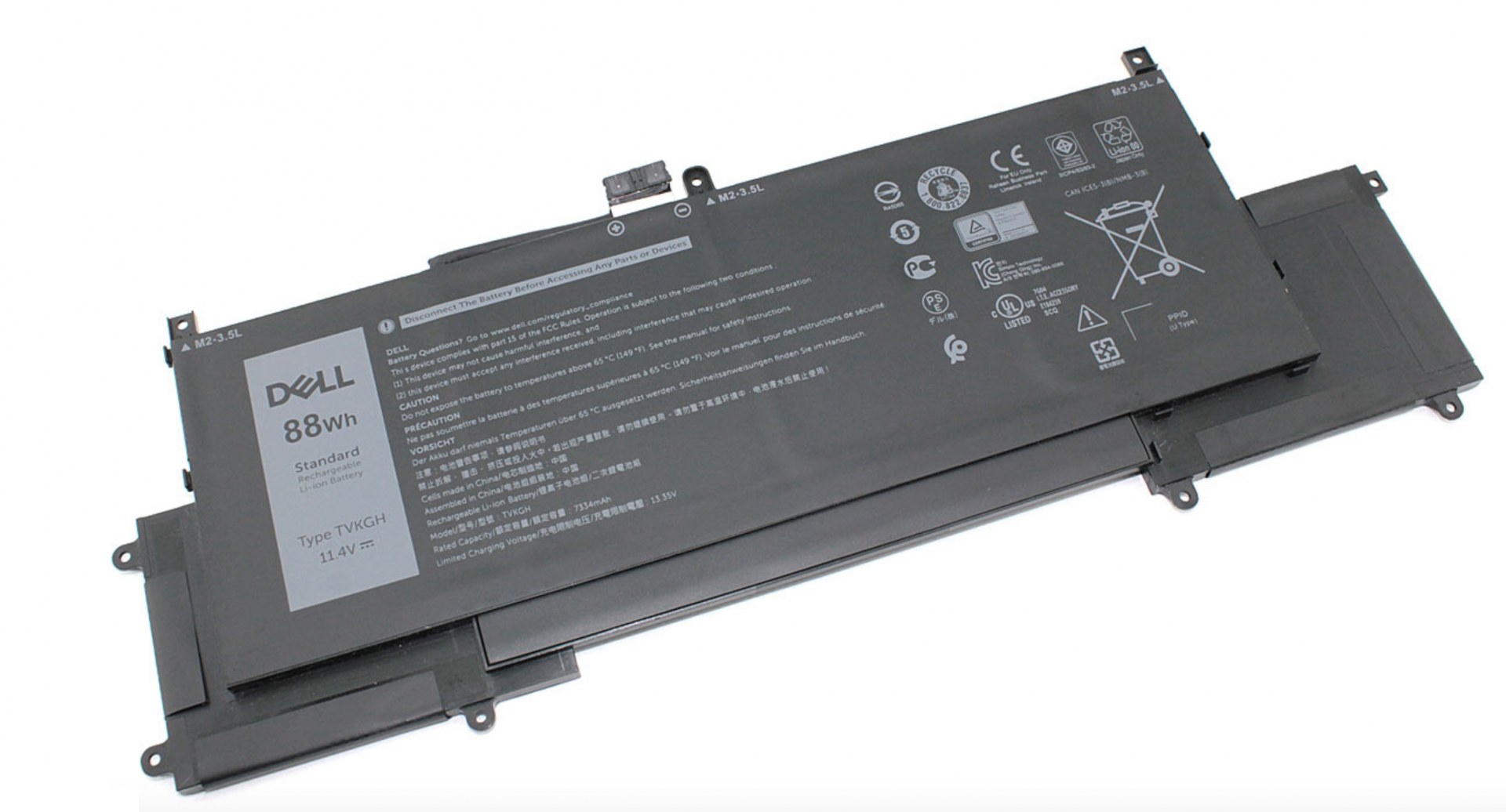 Аккумулятор Dell Latitude 9510 2-in-1 7.6V, 88Wh, 7334mAh, Original