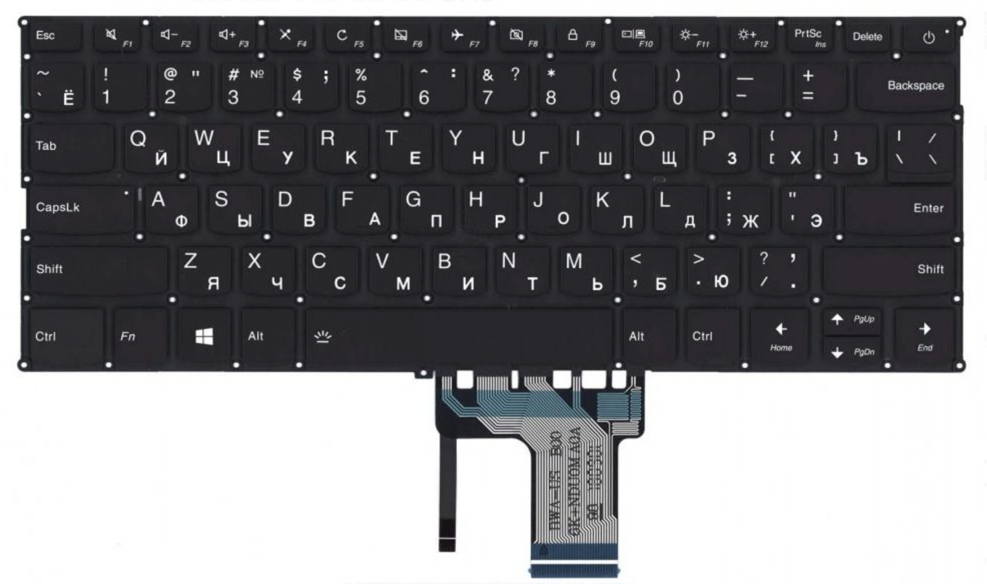 Клавиатура Lenovo Yoga 720-13ISK с подсветкой, OEM