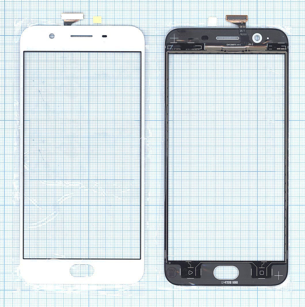 Сенсорное стекло (тачскрин) для OPPO A59S белое