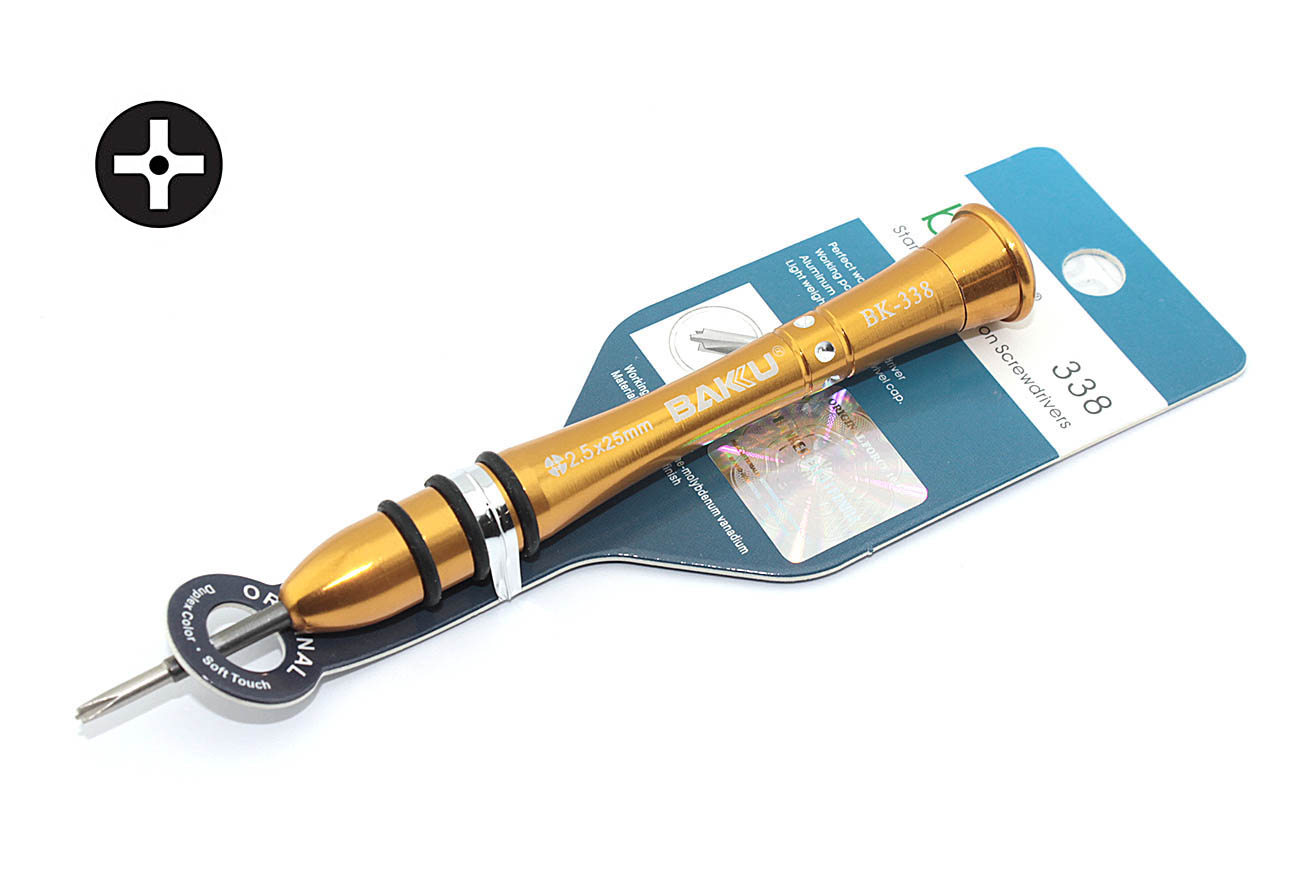Отвертка крестовая 2.5 со штырём для iPhone 7,8 BAKU BK-338 (2.5 x 25mm)