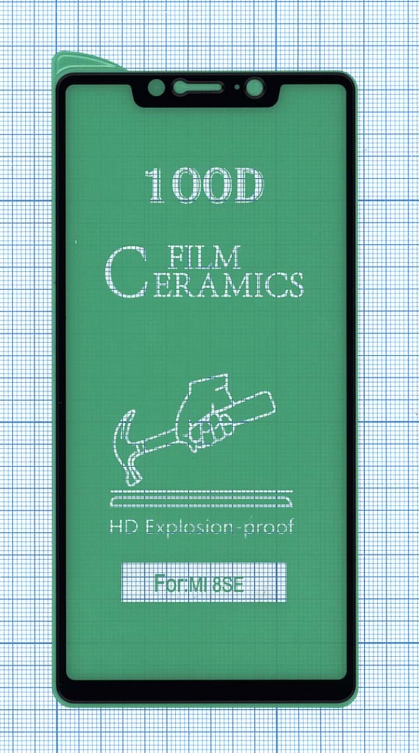 Керамическая пленка (стекло) для Xiaomi Mi 8SE черная