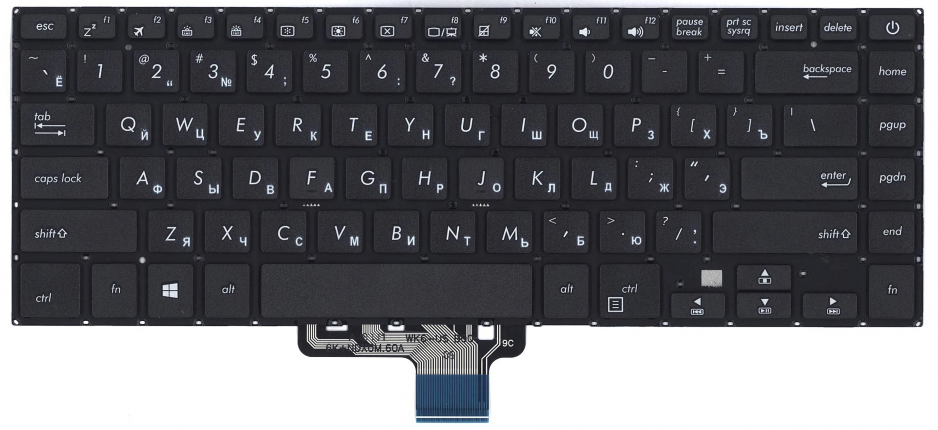 Клавиатура Asus VivoBook X510UR с подсветкой, OEM