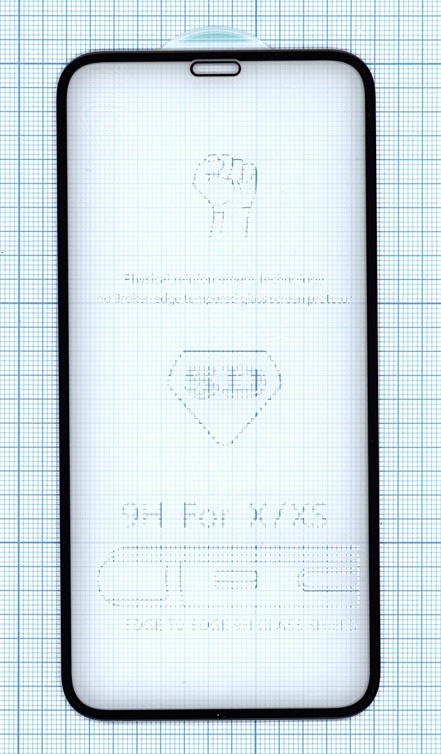 Защитное стекло 5D для Apple iPhone X черное