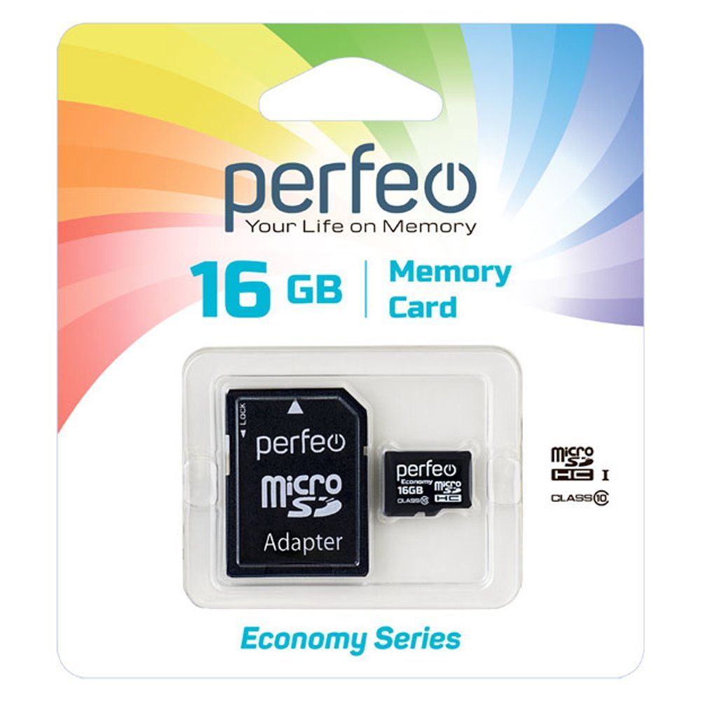 16GB PERFEO MicroSDHC class 10 без адаптера ES (только для смартфонов)