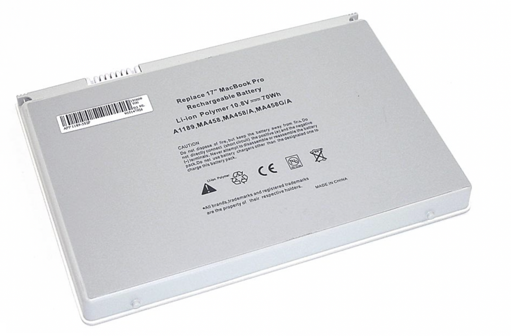 Аккумулятор Apple MacBook Pro 17" 2006 A1151 (MA092LL/A) 10.8V, 70Wh, OEM