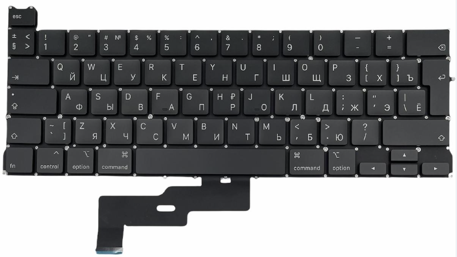 Клавиатура Apple MacBook Pro 13.3" 2020 M1 A2338 (MYD92LL/A) Г-образный Enter, OEM