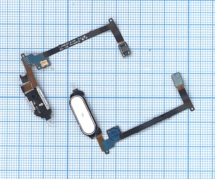 Кнопка HOME в сборе с механизмом и шлейфом для Samsung Galaxy Note 4 N910 белая