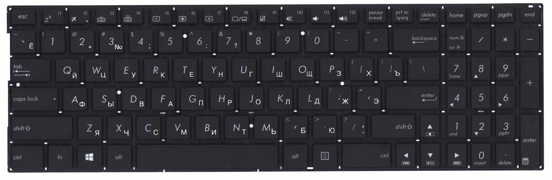 Клавиатура Asus Q534UA с подсветкой, OEM