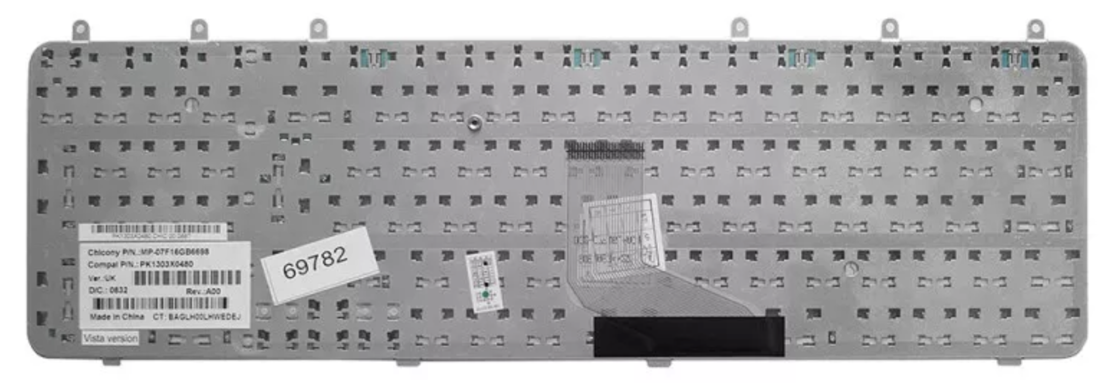 Клавиатура HP Pavilion dv7-1190eo серебристая, OEM