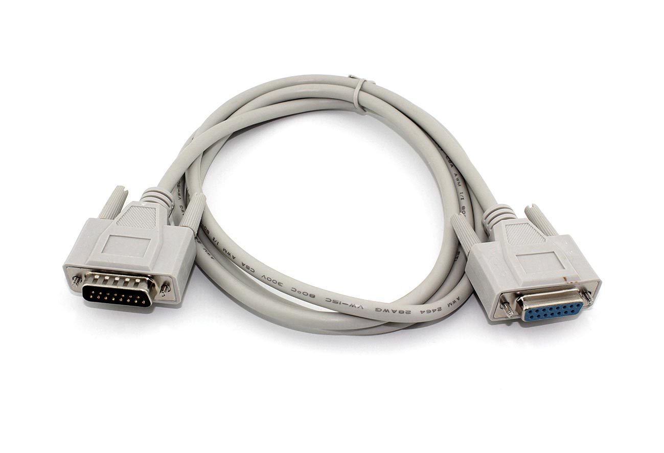Кабель с разъёмами DB15 мама-папа 1,5 м