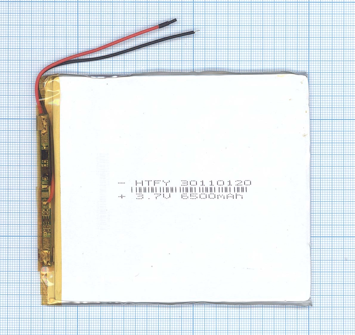 Аккумулятор Li-Pol (батарея) 3*110*120мм 2pin 3.7V/6500mAh