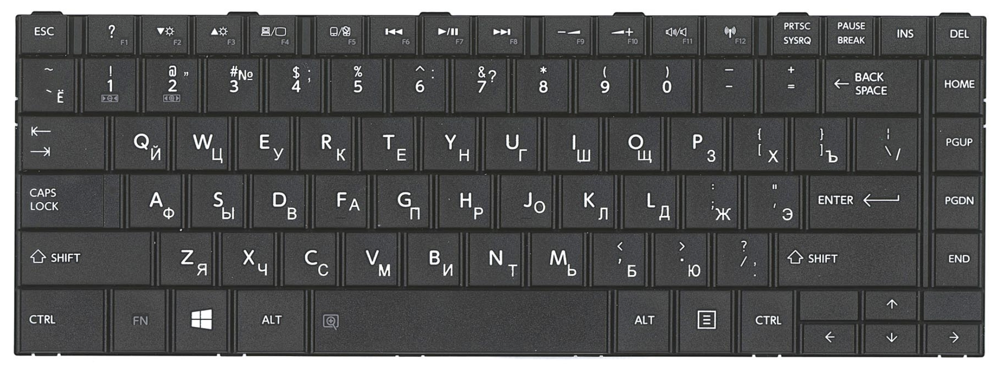 Клавиатура Toshiba Satellite C800 OEM