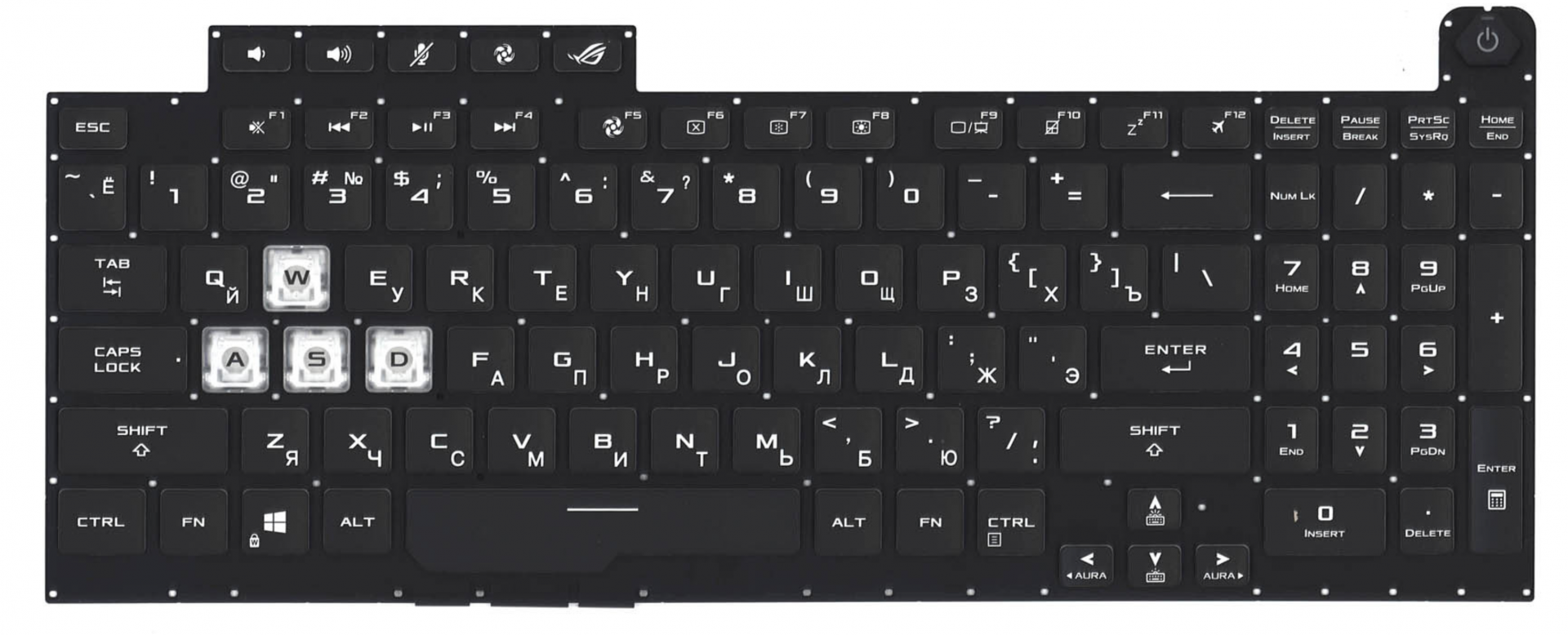 Клавиатура Asus ROG Strix G17 G712LV OEM
