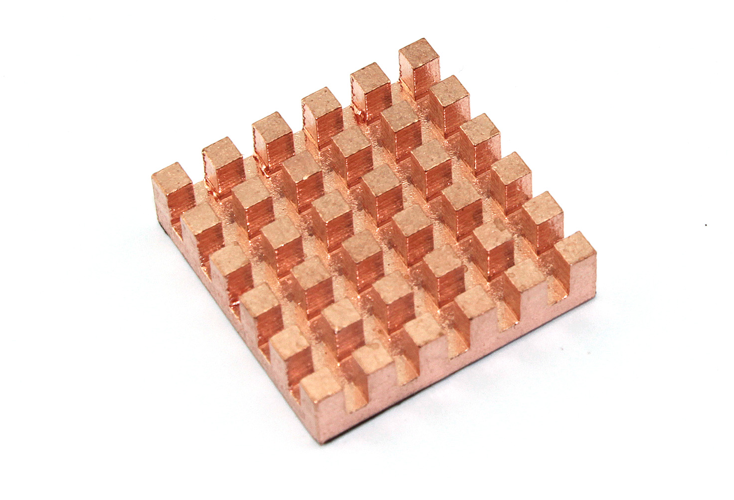 Медный радиатор 25х25х6мм с термоскотчем 3M 9448A