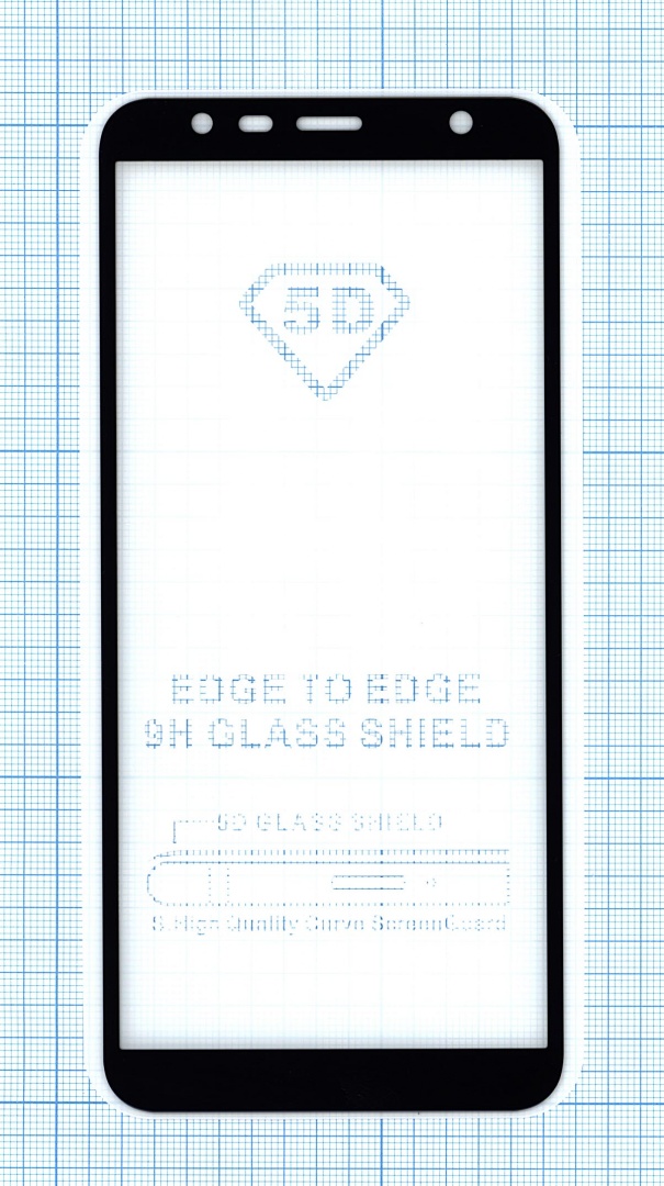 Защитное стекло для Samsung Galaxy J6 Plus (2018) черное