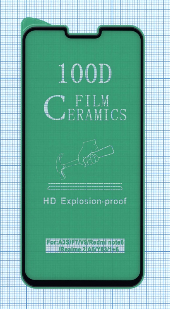 Керамическая пленка (стекло) для OnePlus 6 черная