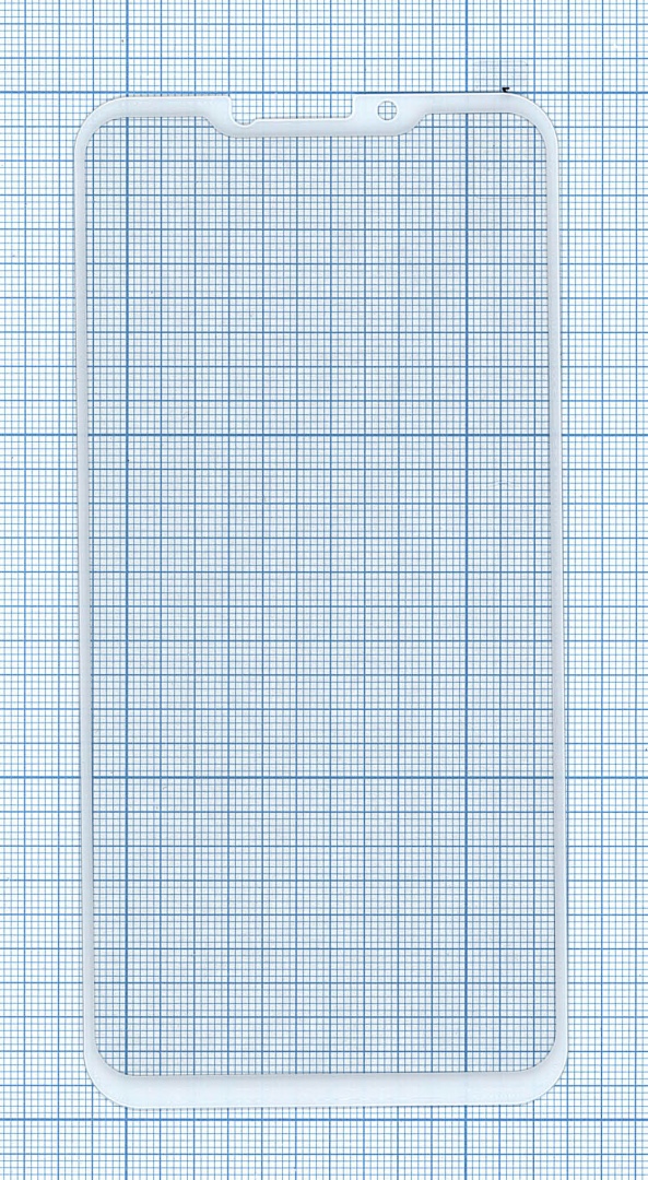 Защитное стекло "Полное покрытие" для Meizu X8 белое