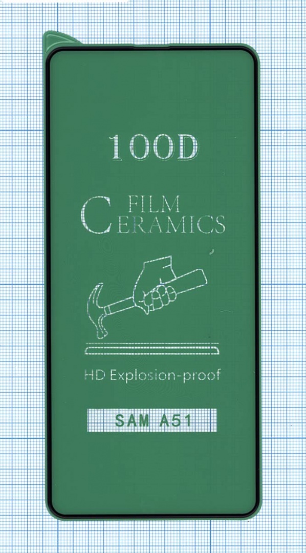 Керамическая пленка (стекло) для Samsung A51 черная