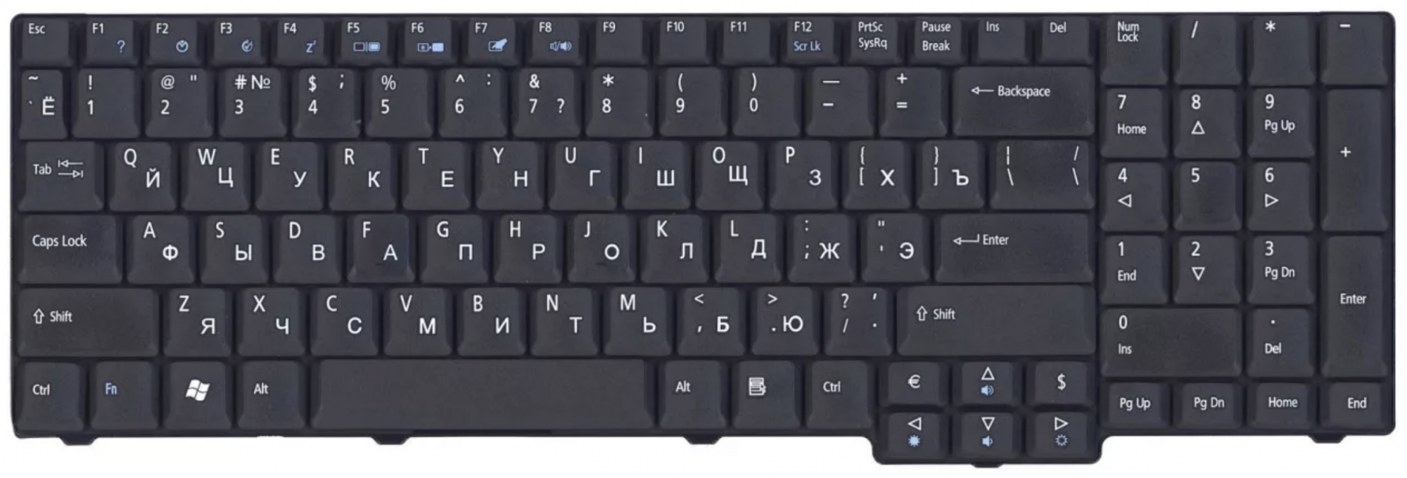 Клавиатура Acer Extensa 7620Z OEM