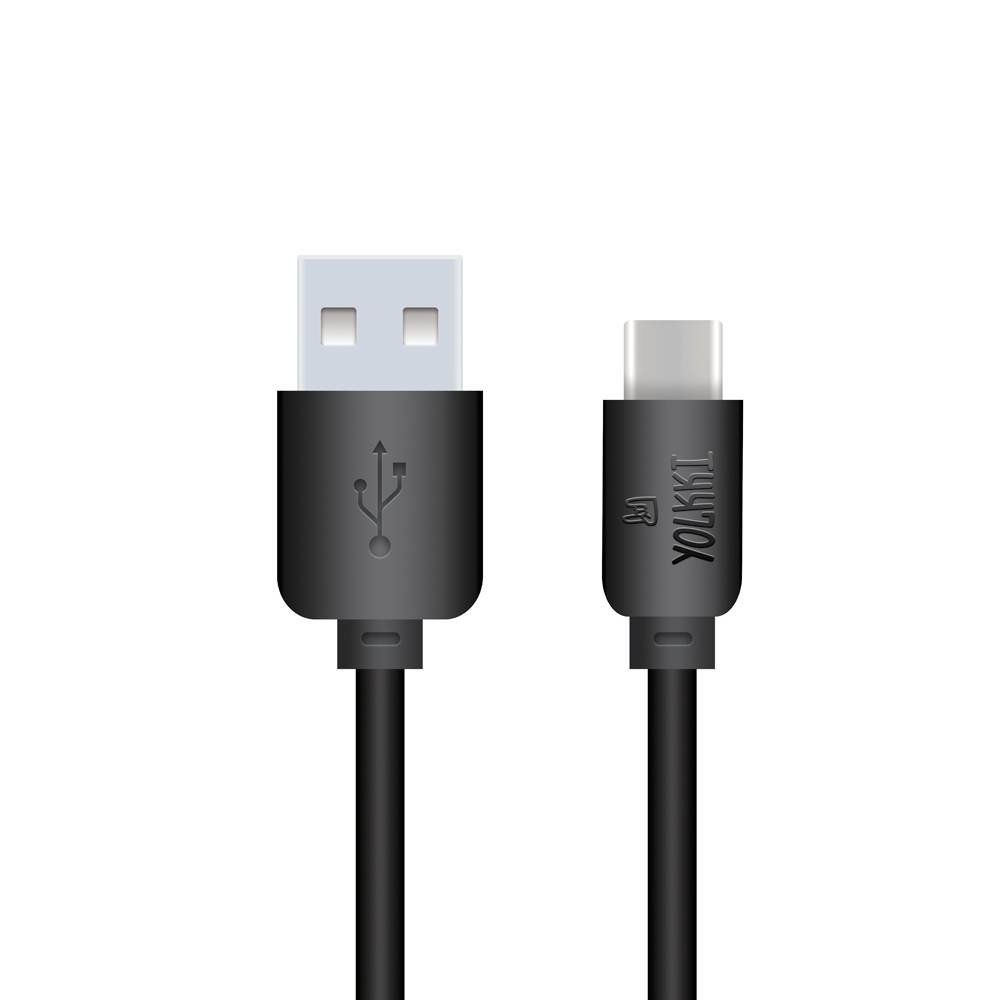 Кабель USB - TYPE-C YOLKKI Standart 02 NEW box черный (1м) /max 2,1A/