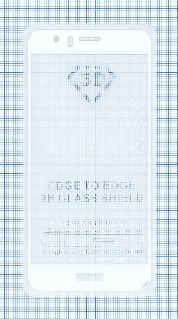 Защитное стекло "Полное покрытие" для Huawei Nova Lite 2017/ Enjoy 7 белое