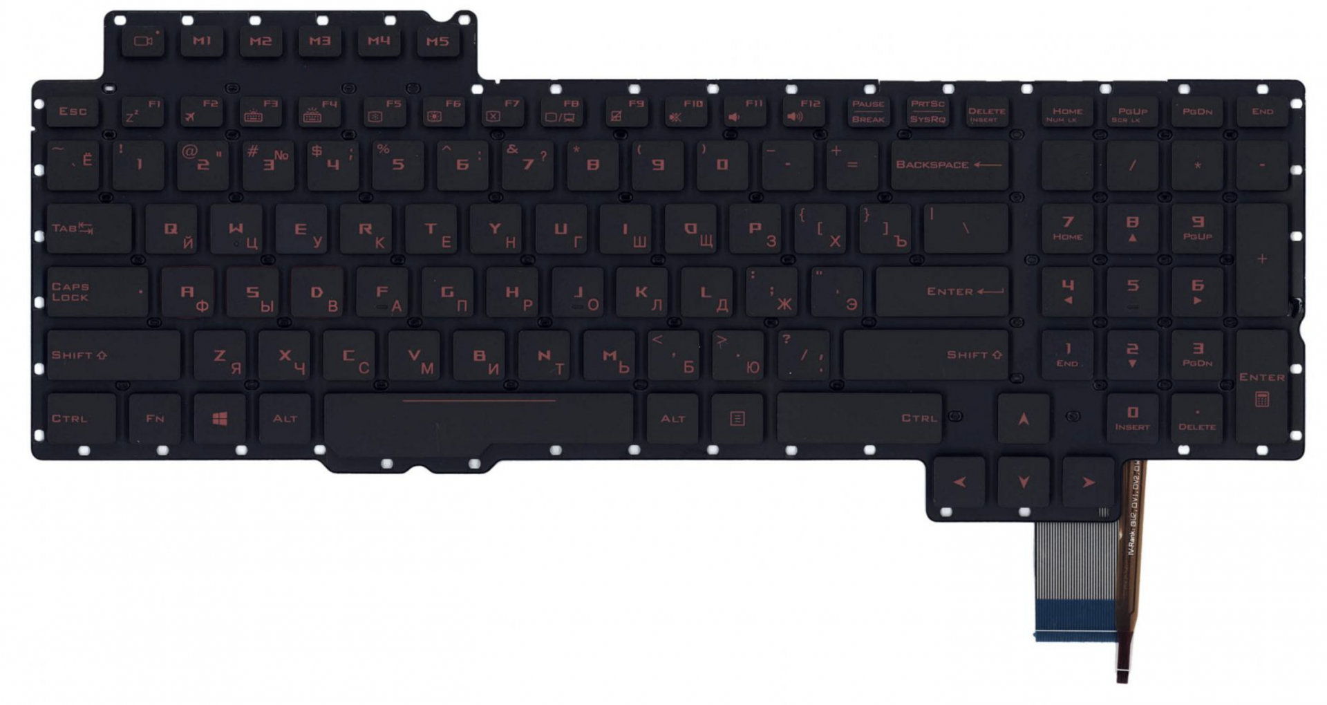 Клавиатура Asus ROG G752VL без рамки, красная подсветка, OEM