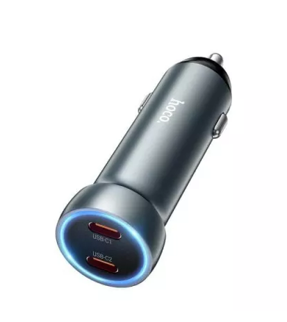 Автомобильная зарядка HOCO Z54B PD 60W 2 Type-C USB-C, серый