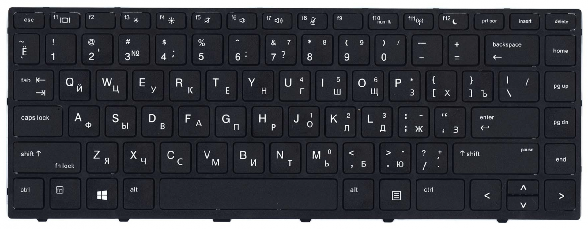 Клавиатура HP ProBook 430 G5 3QM67EA без подсветки, OEM