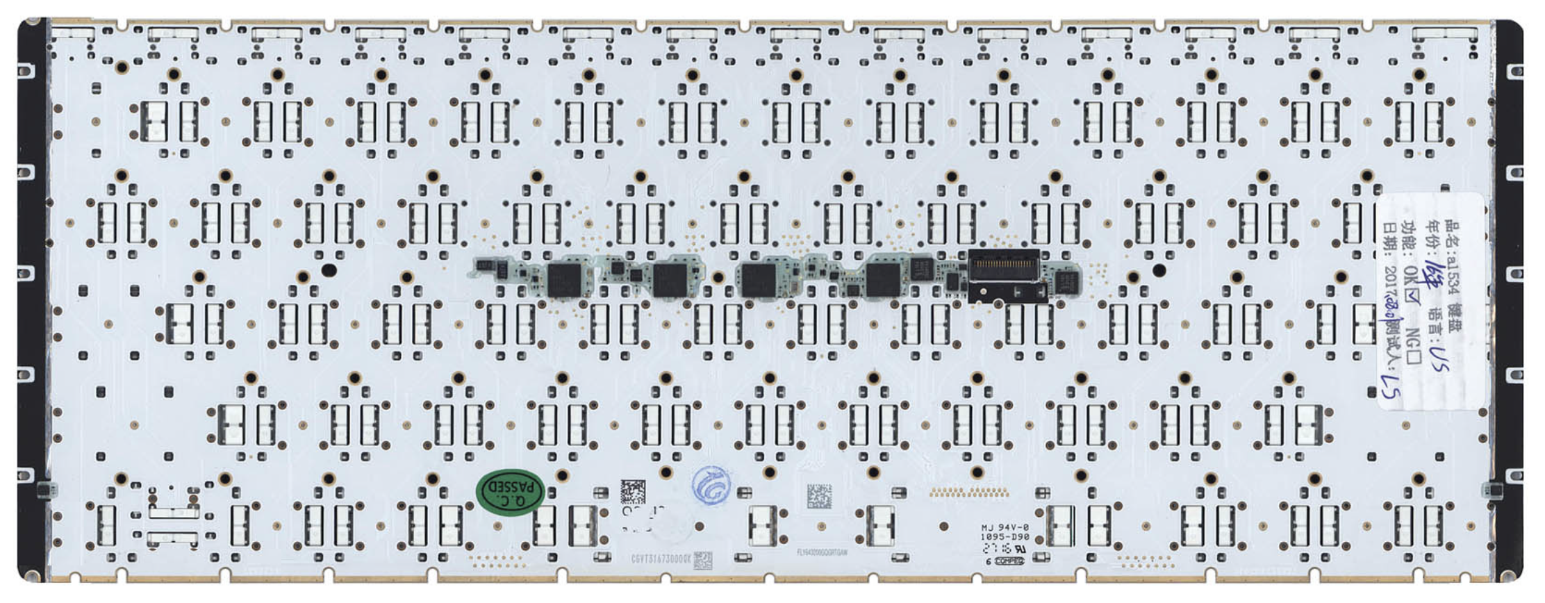 Клавиатура Apple MacBook 12" 2017 A1534 (MNYF2LL/A) плоский Enter, OEM