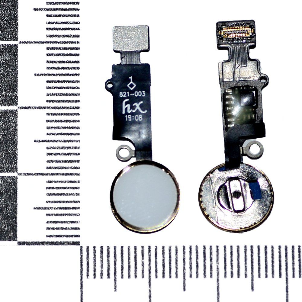 Механизм кнопки HOME iPhone 7/7 Plus/8/8 Plus с толкат и шлейф роз зол /работает без Bluetooth/ HX