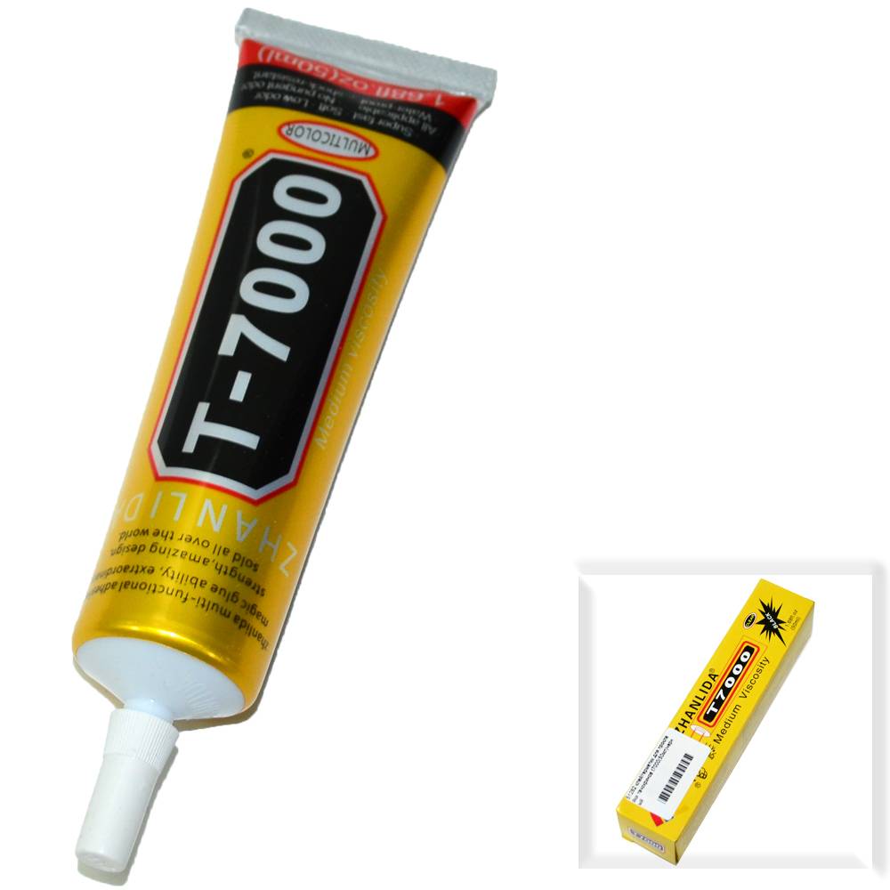 Клей/герметик для проклейки тачскринов T7000 (50мл) черный