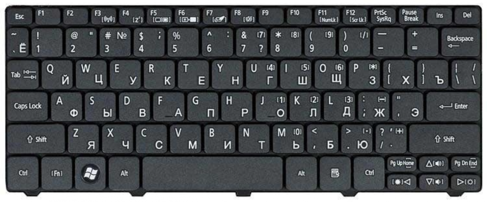 Клавиатура Acer Aspire One D255 OEM