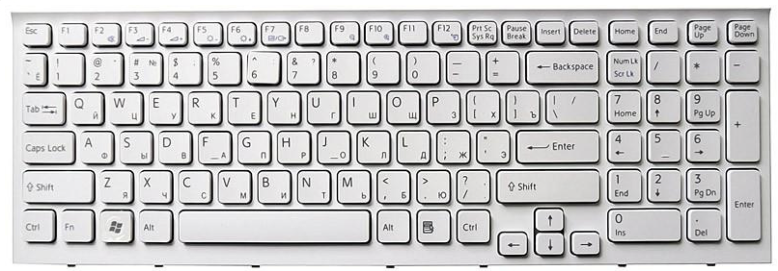 Клавиатура Sony VAIO VPCEB1M1R/WI OEM