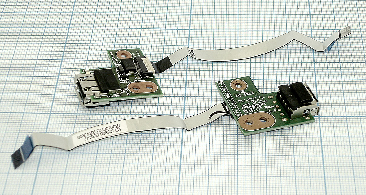 Разъем USB для ноутбука HP Pavilion G62 с платой и кабелем
