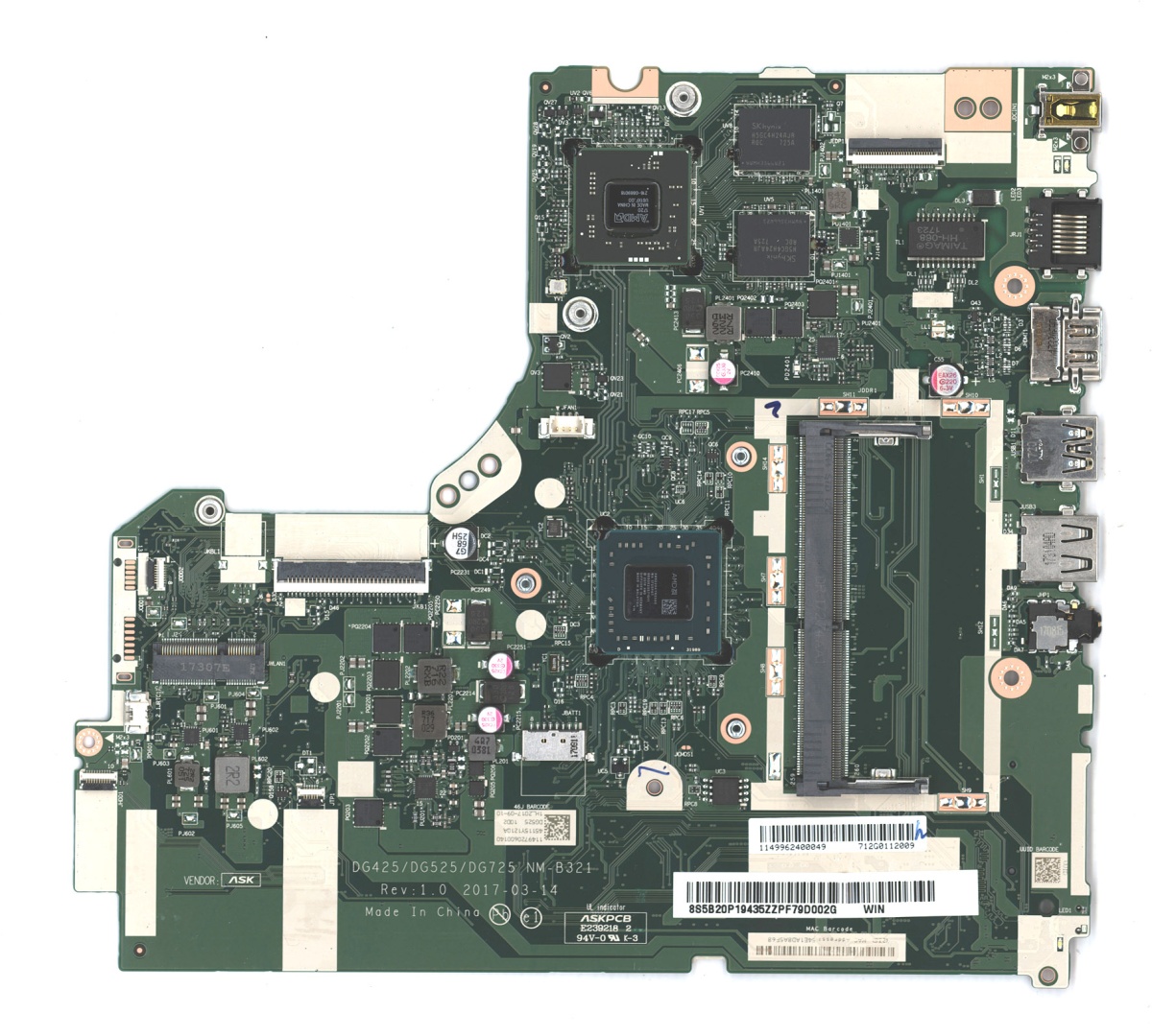 Материнская плата для Lenovo 320-15AST NM-B321 A6-9220