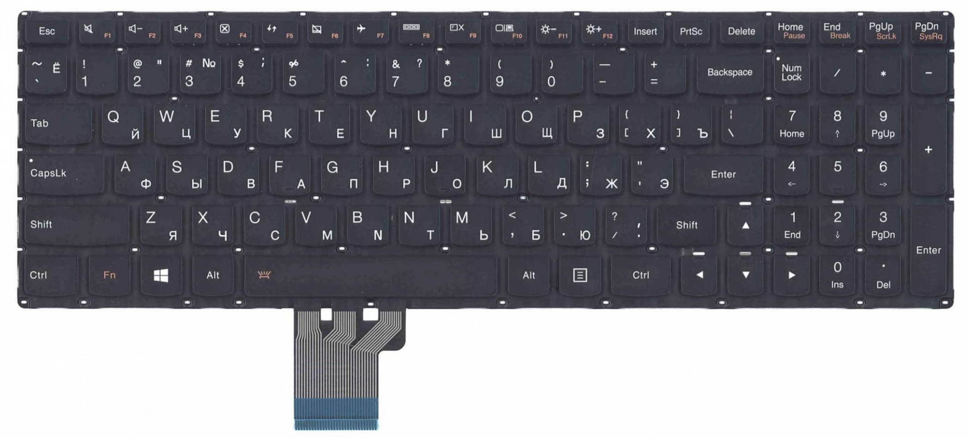 Клавиатура Lenovo IdeaPad U530P-IFI с подсветкой, OEM