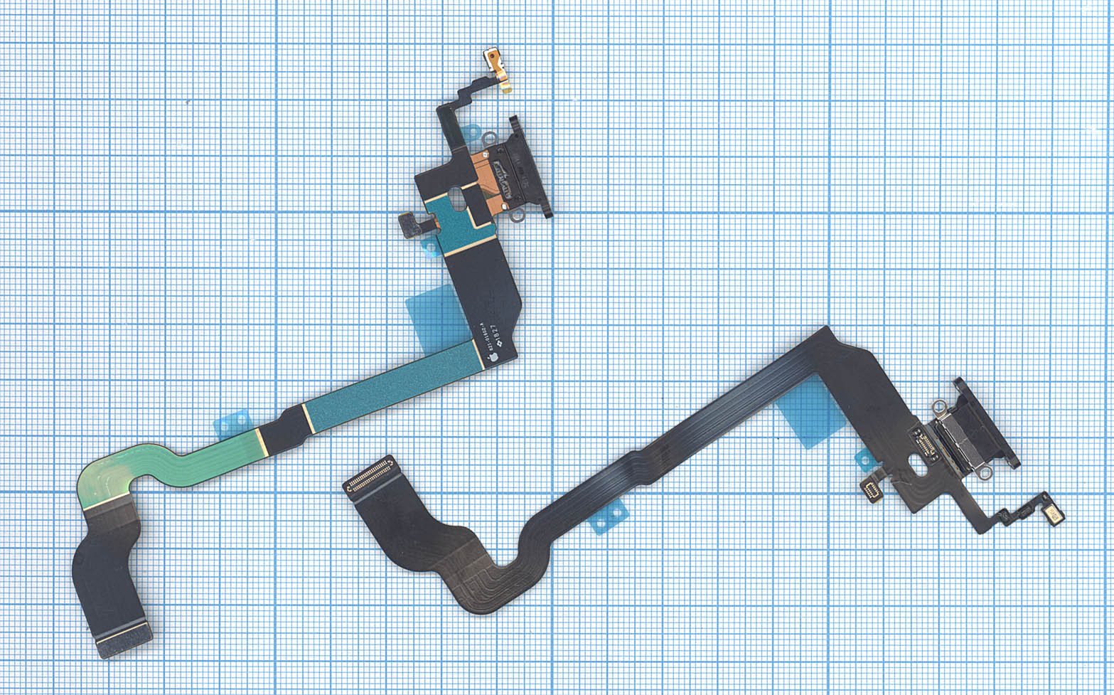 Шлейф разъема питания для iPhone X черный