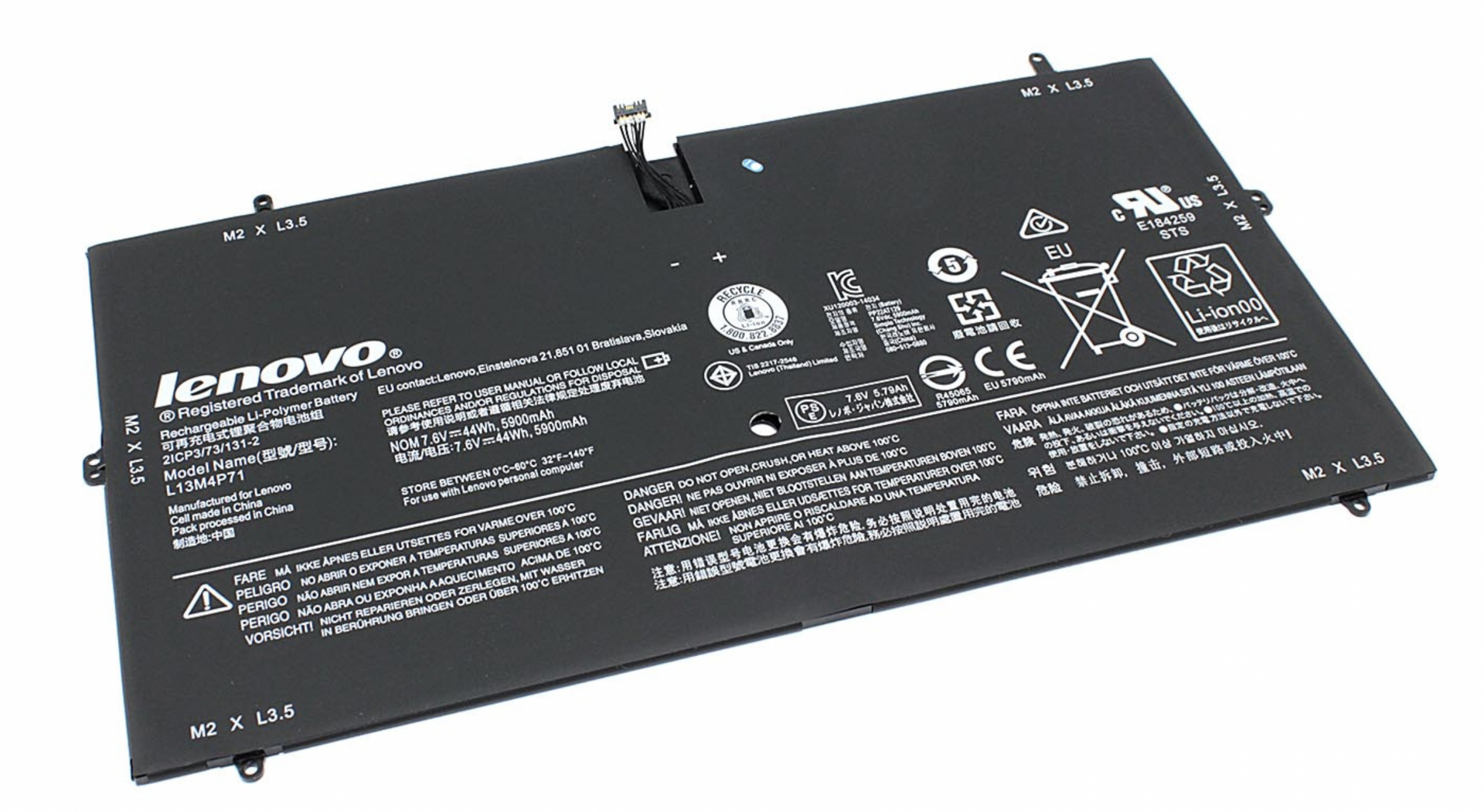 Аккумулятор Lenovo Yoga 3 Pro 1370 7.6V, 44Wh, Original, б/у