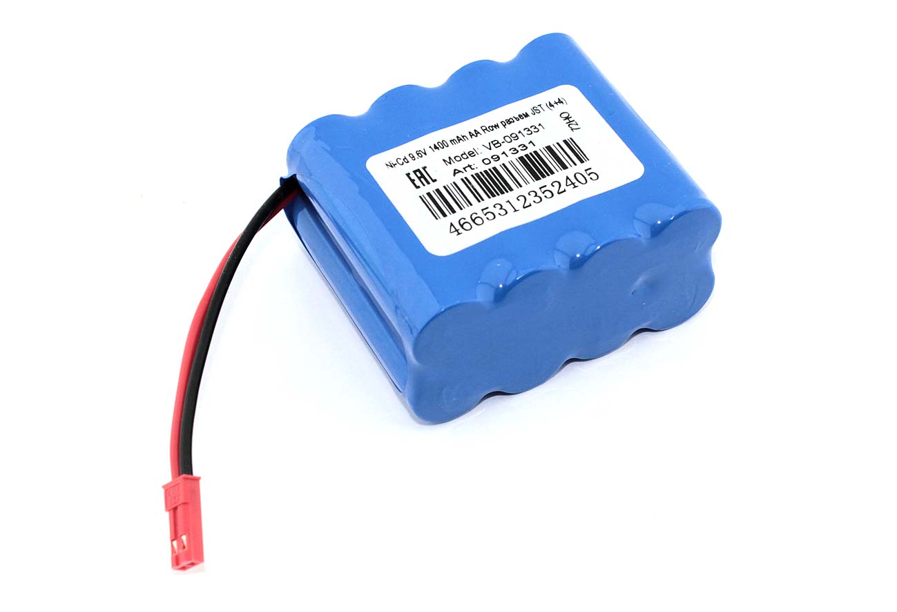 Аккумулятор Ni-Cd 9.6V 1400 mAh AA Row разъем JST (4+4)
