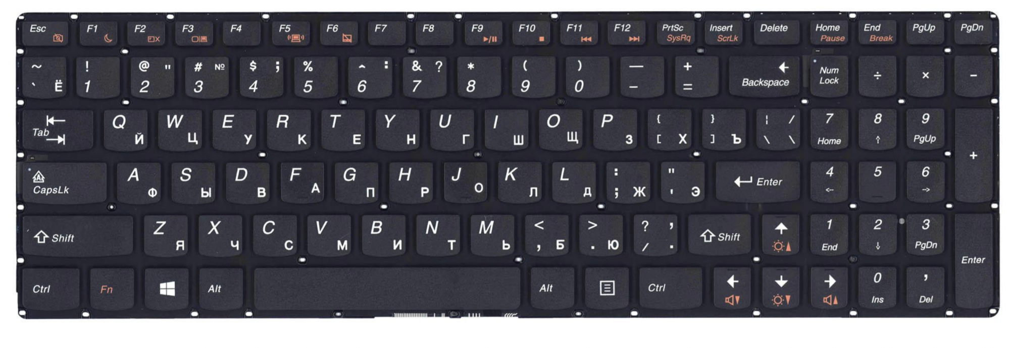 Клавиатура Lenovo IdeaPad M5400 без рамки, OEM