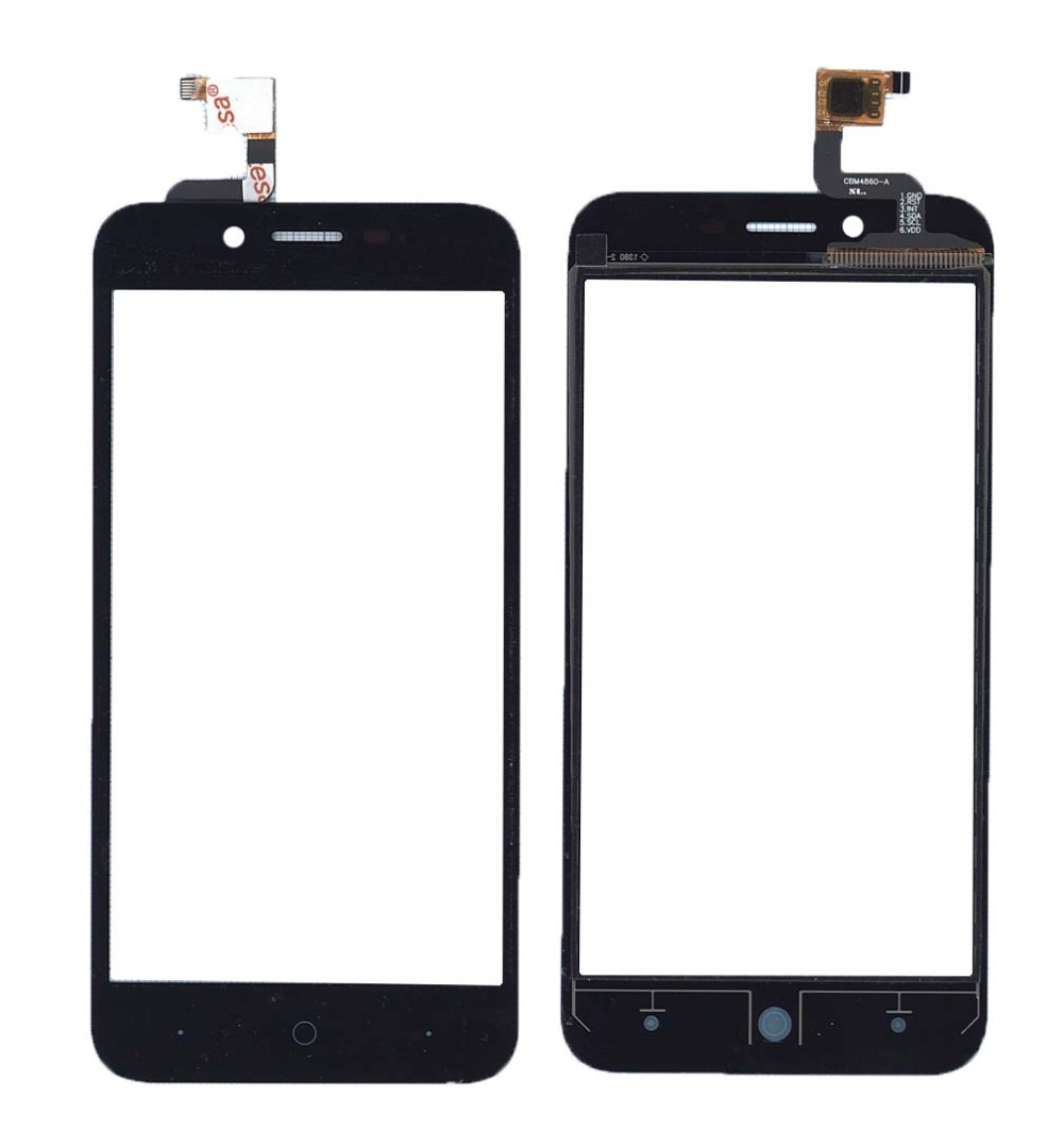 Сенсорное стекло (тачскрин) для ZTE Blade L4 черное