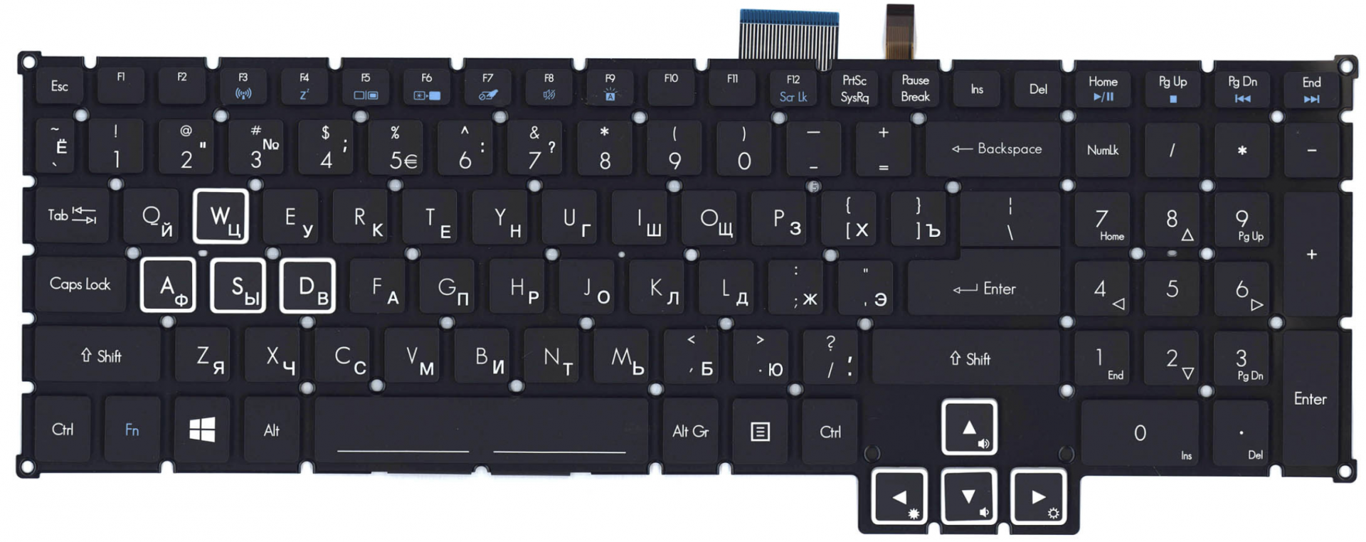 Клавиатура Acer Predator X GX-791 с подсветкой, OEM