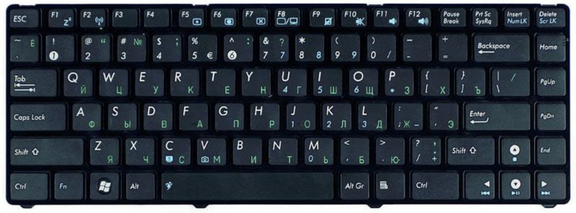 Клавиатура ASUS U20 с рамкой, OEM