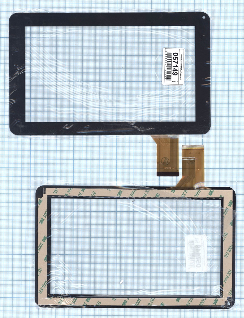 Сенсорное стекло (тачскрин) YDT1143-A2 черное