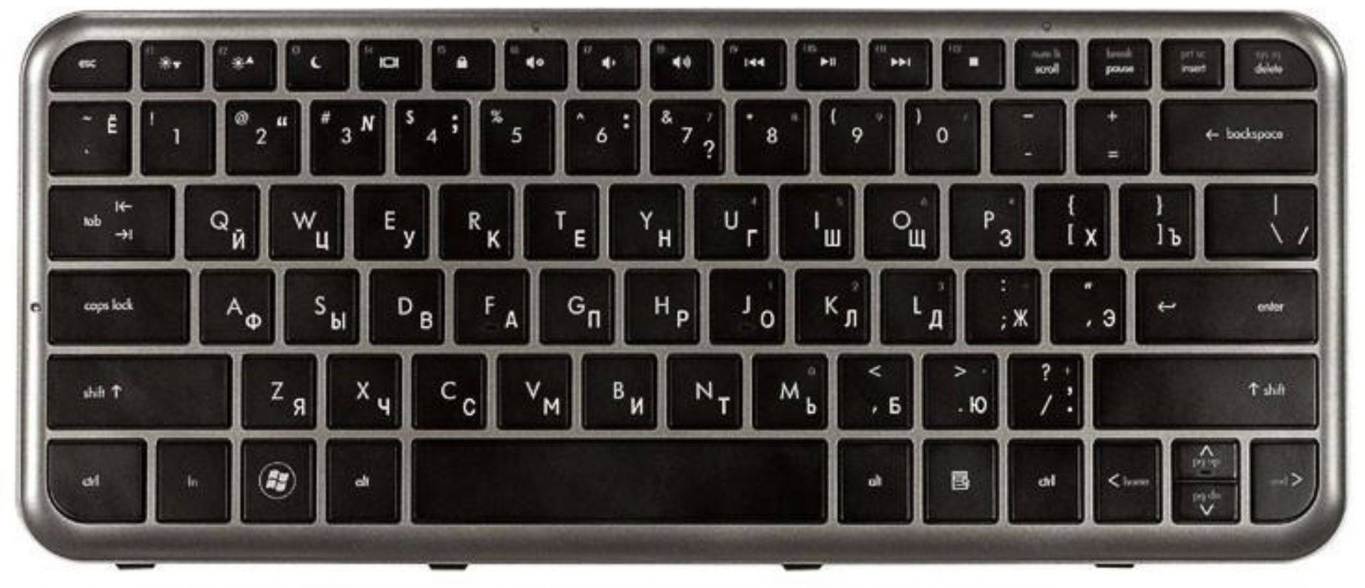 Клавиатура HP Pavilion dm3-1000 с серой рамкой, OEM