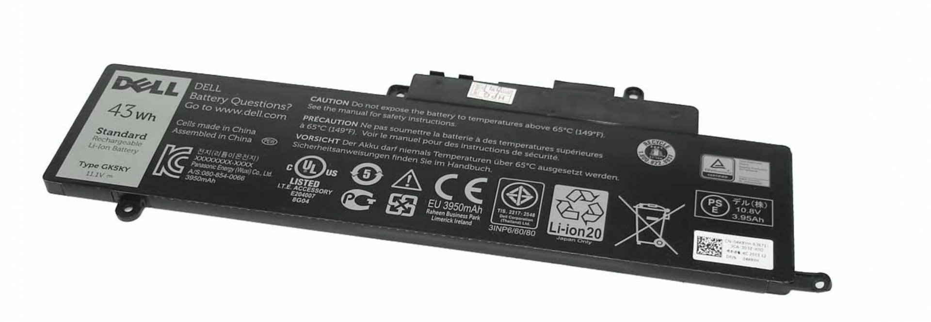 Аккумулятор Dell Inspiron 13-7347 11.1V, 43Wh, Original, б/у