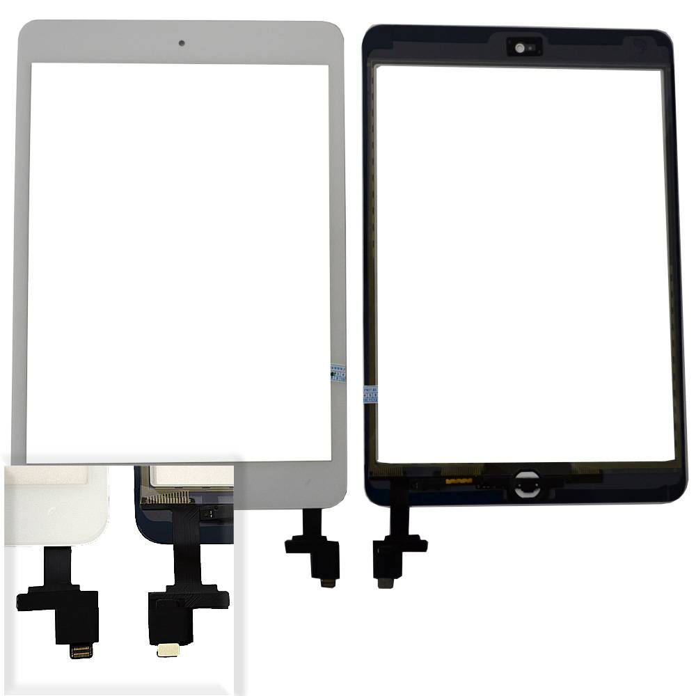 Тачскрин (Сенсор дисплея) iPad mini/mini 2 (с разъемом) + кнопка HOME белый