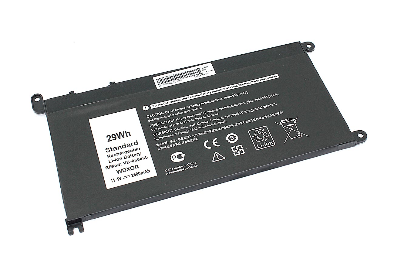 Аккумуляторная батарея для ноутбука Dell 15-5538 (WDX0R) 11.4V 29Wh